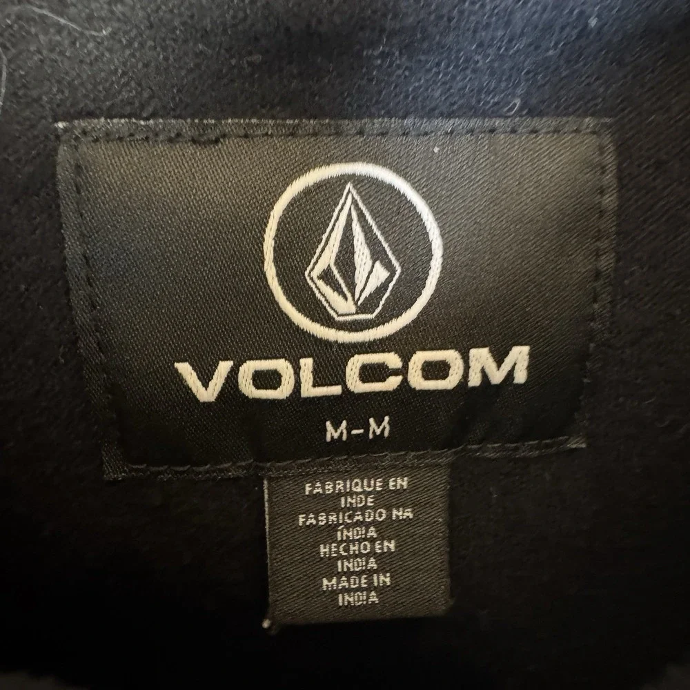 Volcom Minneret Black Flannel Long Sleeve Shirt Button Up Mens‎ Size Med Surfer